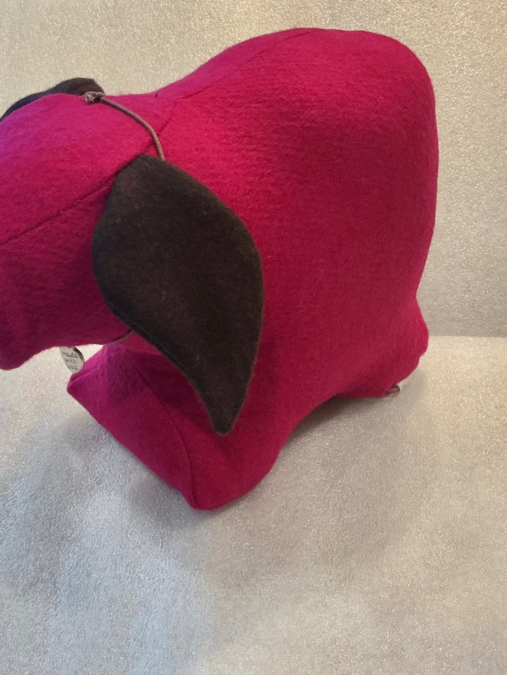 Animal Novelty Red Pig Door Stopper Doorstop Fabric Weighted Decorative